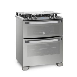 Fogão de Piso Electrolux de 05 Bocas com Duplo Forno Prata - 76DXV