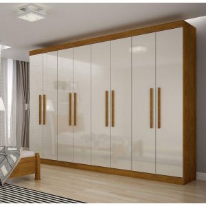 Guarda Roupa Casal Hera 8 Portas E 4 Gavetas Imbuia