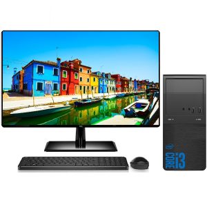Computador Completo cpu Intel Core i3 4GB HD 500GB Monitor 17.1 3green HomeOffice