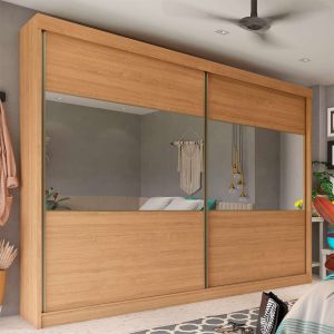 Guarda-Roupa Casal com Espelho Valência 2 pt 6 gv Naturale