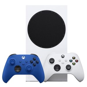 Console Xbox Series S e 2 Controles Sem Fio 512 gb, Branco e Azul