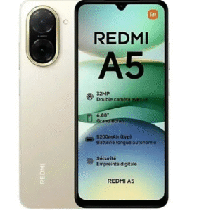 Smartphone Xiaomi Redmi A5 128GB 4GB mais 4GB RAM VIRTUAL, Dual SIM 4G, Tela 6,88, HD 120Hz, Câm. 32MP com IA, Bateria 5200mAh, Android 15 Go